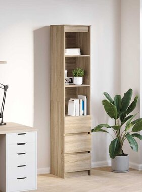 VidaXL Highboard 37,5x35x180 cm spaanplaat sonoma eikenkleurig