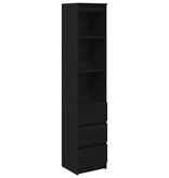VidaXL Highboard 37,5x35x180 cm spaanplaat zwart eikenkleurig