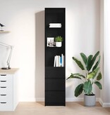 VidaXL Highboard 37,5x35x180 cm spaanplaat zwart eikenkleurig