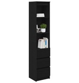 VidaXL Highboard 37,5x35x180 cm spaanplaat zwart eikenkleurig
