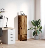 VidaXL Hoge kast 29,5x34x119,5 cm bewerkt hout oud hout