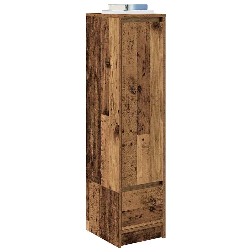 VidaXL Hoge kast 29,5x34x119,5 cm bewerkt hout oud hout
