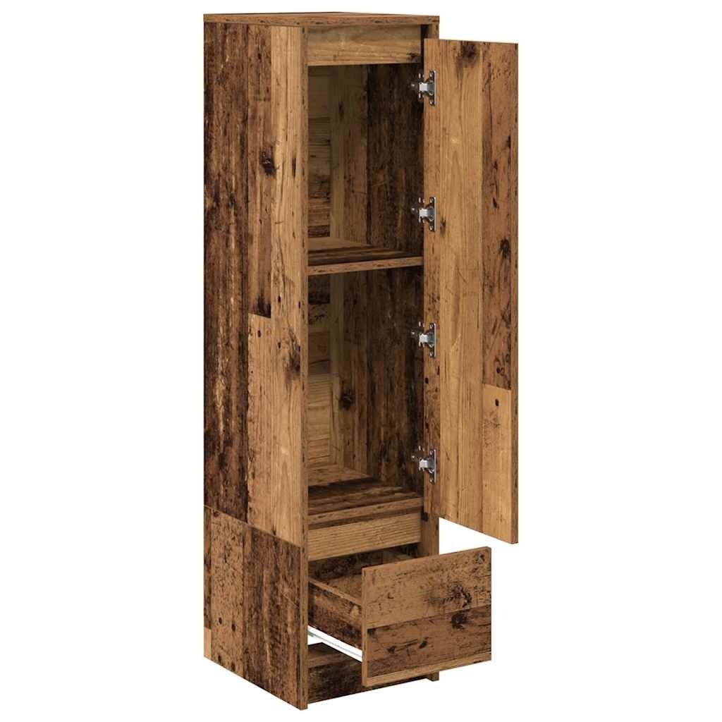 VidaXL Hoge kast 29,5x34x119,5 cm bewerkt hout oud hout