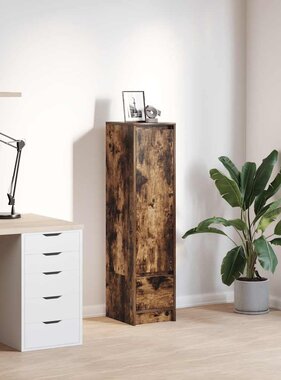 VidaXL Highboard 29,5x34x119,5 cm spaanplaat gerookt eikenkleurig