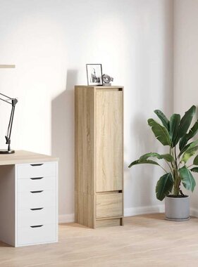 VidaXL Highboard 29,5x34x119,5 cm spaanplaat sonoma eikenkleurig