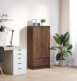 VidaXL Kast met lade 55,5x34x119,5 cm spaanplaat bruin eikenkleurig