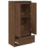 VidaXL Kast met lade 55,5x34x119,5 cm spaanplaat bruin eikenkleurig