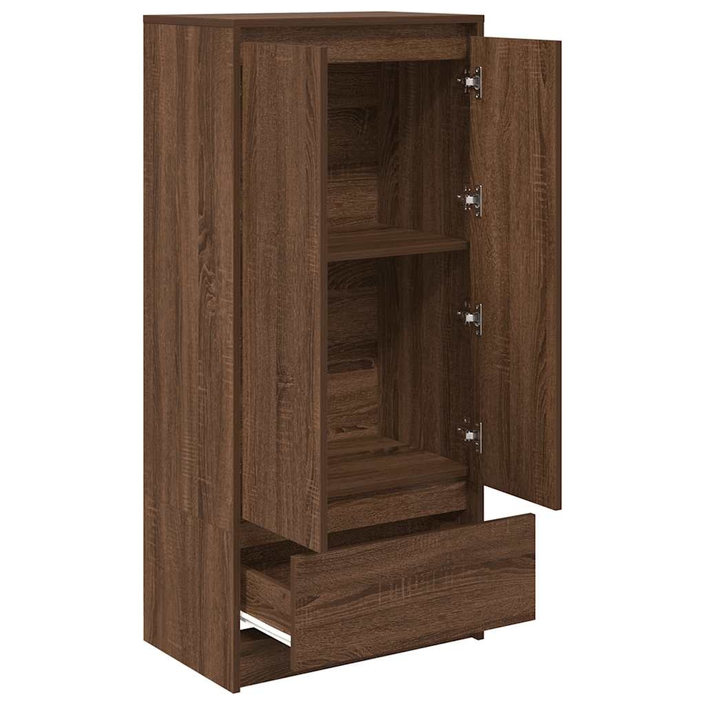 VidaXL Kast met lade 55,5x34x119,5 cm spaanplaat bruin eikenkleurig