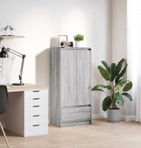 VidaXL Kast met lade 55,5x34x119,5 cm spaanplaat grijs Sonoma