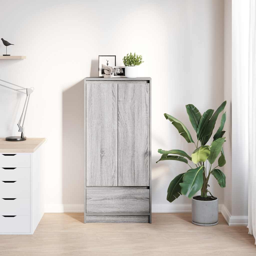 VidaXL Kast met lade 55,5x34x119,5 cm spaanplaat grijs Sonoma