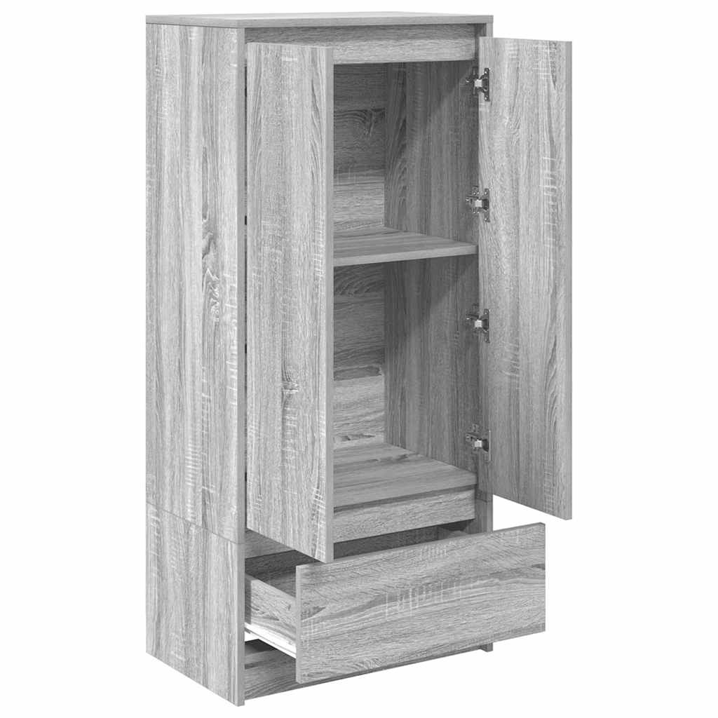 VidaXL Kast met lade 55,5x34x119,5 cm spaanplaat grijs Sonoma