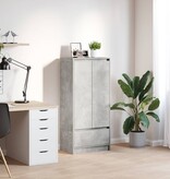 VidaXL Kast met lade 55,5x34x119,5 cm spaanplaat betongrijs