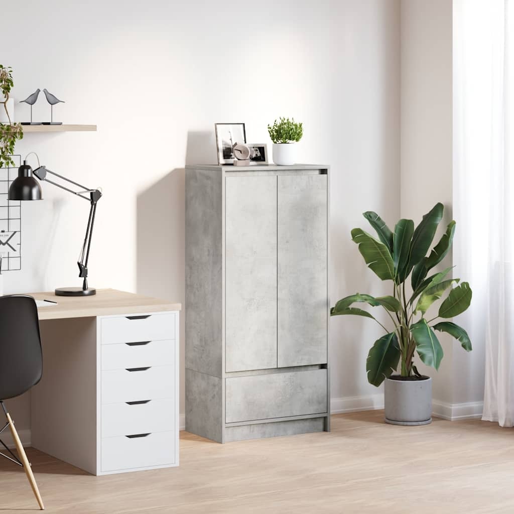 VidaXL Kast met lade 55,5x34x119,5 cm spaanplaat betongrijs