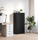 VidaXL Kast met lade 55,5x34x119,5 cm spaanplaat zwart eikenkleurig