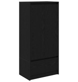 VidaXL Kast met lade 55,5x34x119,5 cm spaanplaat zwart eikenkleurig