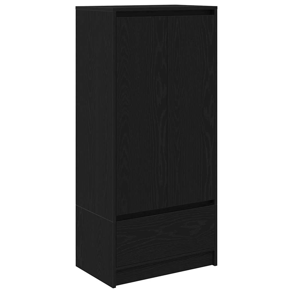 VidaXL Kast met lade 55,5x34x119,5 cm spaanplaat zwart eikenkleurig