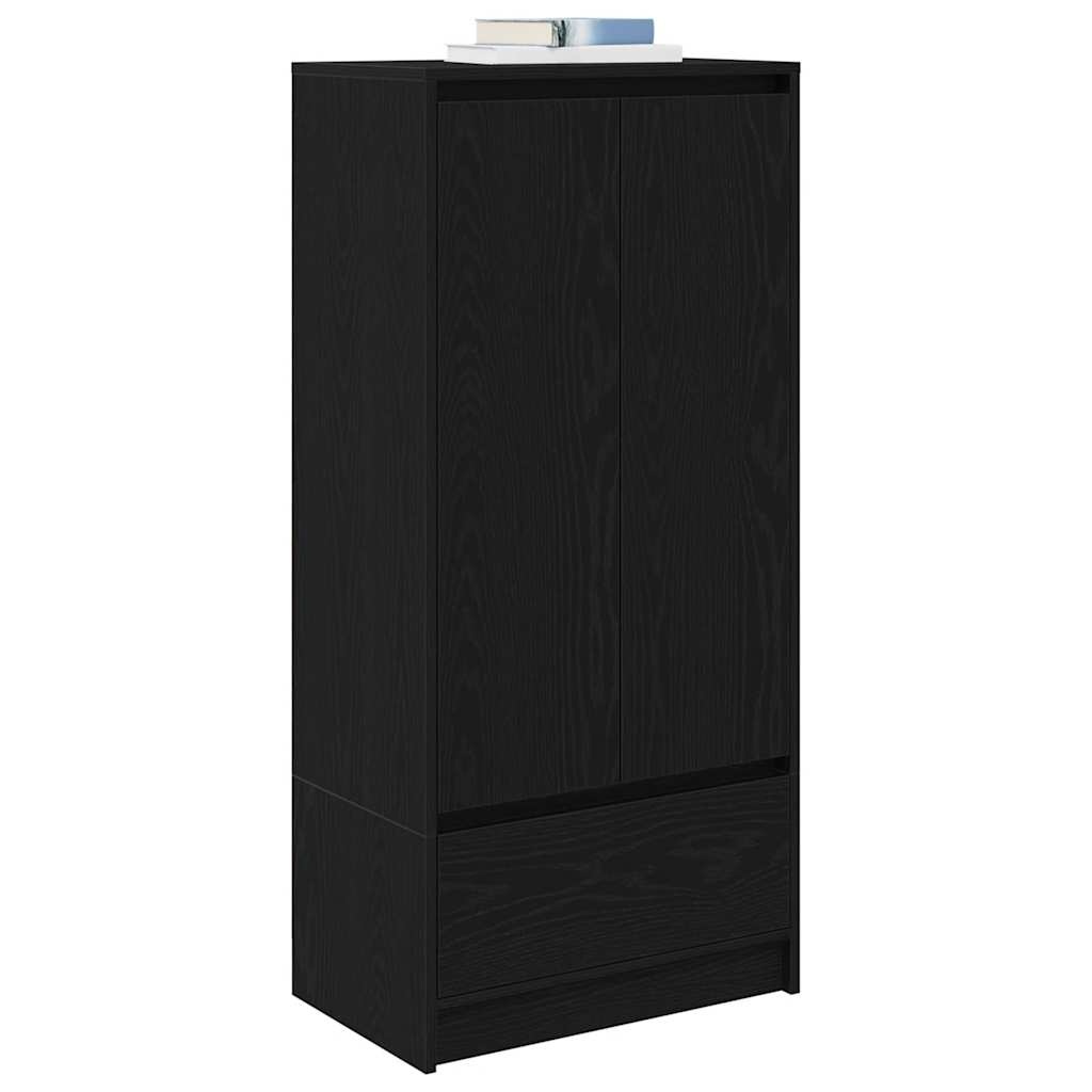VidaXL Kast met lade 55,5x34x119,5 cm spaanplaat zwart eikenkleurig