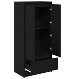 VidaXL Kast met lade 55,5x34x119,5 cm spaanplaat zwart eikenkleurig