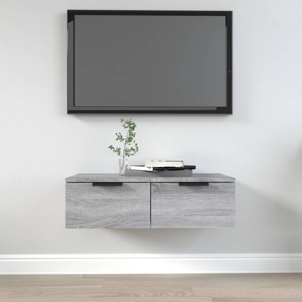 VidaXL Wandkast 68x30x20 cm bewerkt hout grijs sonoma eikenkleurig