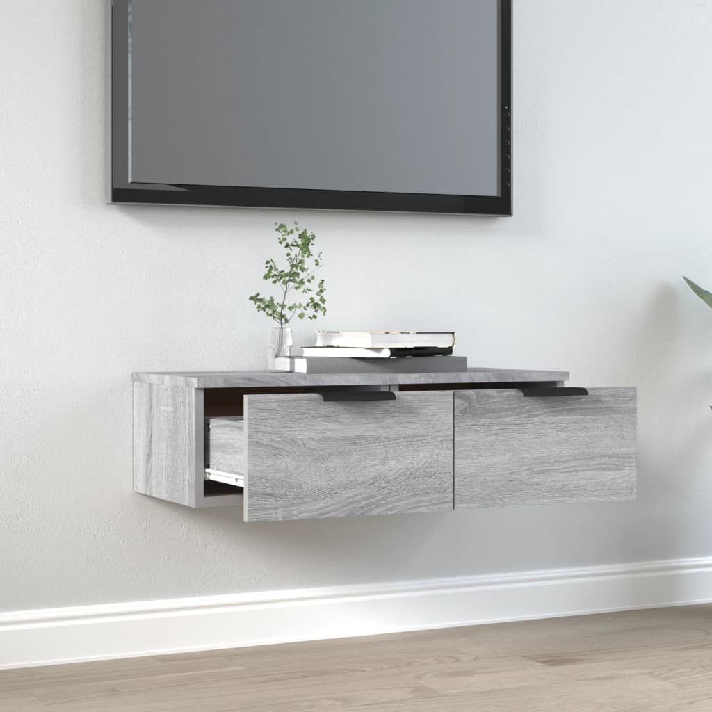 VidaXL Wandkast 68x30x20 cm bewerkt hout grijs sonoma eikenkleurig