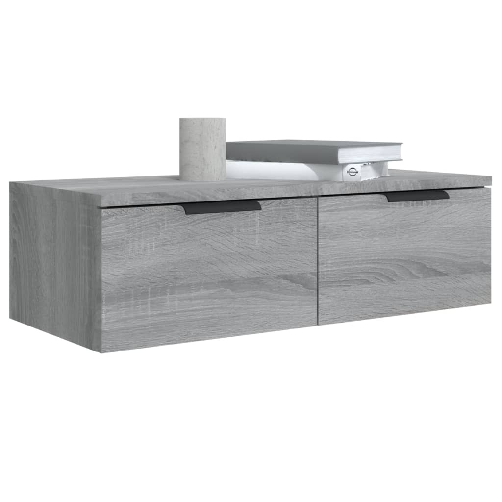 VidaXL Wandkast 68x30x20 cm bewerkt hout grijs sonoma eikenkleurig