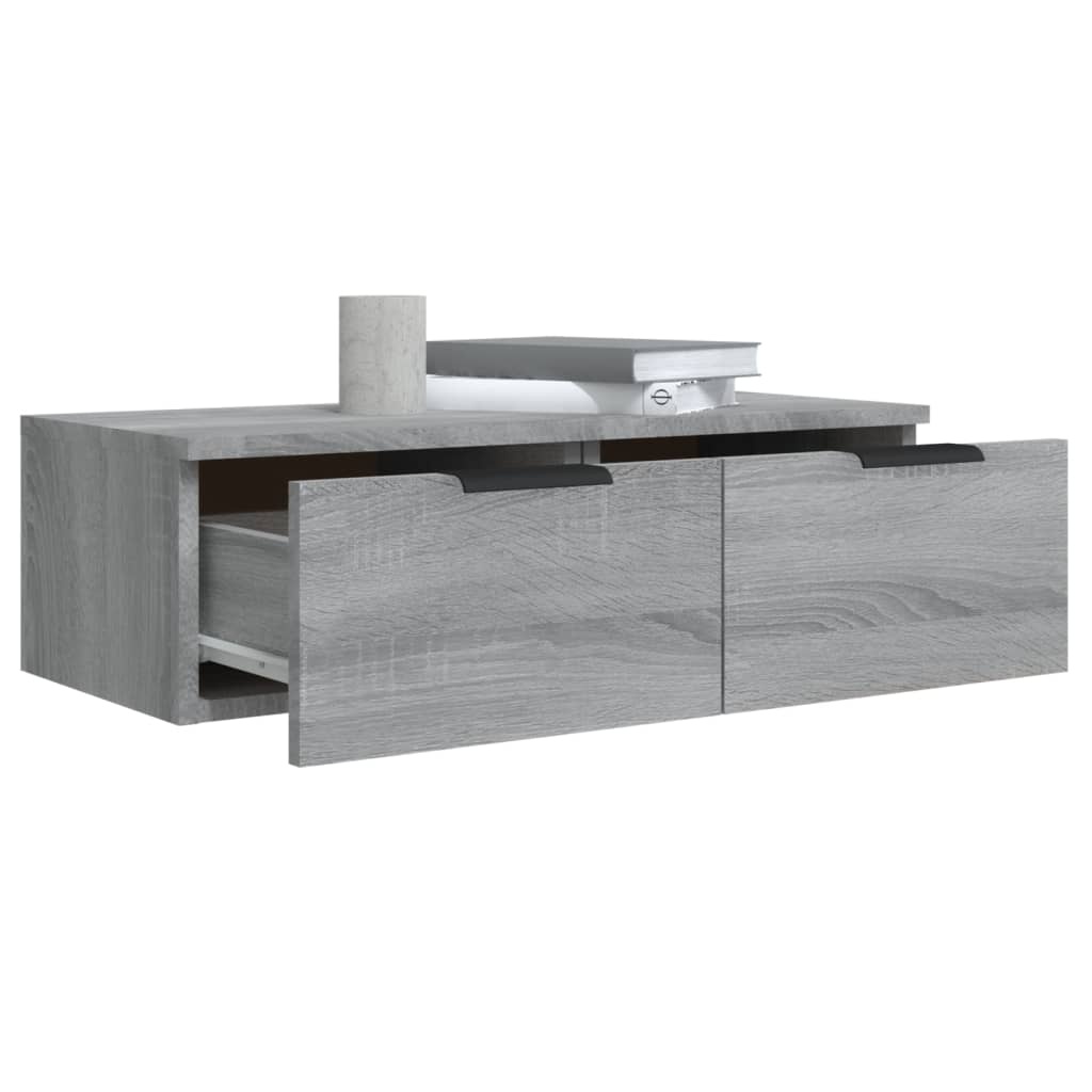 VidaXL Wandkast 68x30x20 cm bewerkt hout grijs sonoma eikenkleurig
