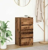 VidaXL Dressoir 37,5x35x76 cm bewerkt hout oud houtkleurig