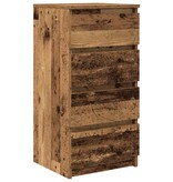 VidaXL Dressoir 37,5x35x76 cm bewerkt hout oud houtkleurig