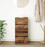 VidaXL Dressoir 37,5x35x76 cm bewerkt hout oud houtkleurig