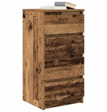 VidaXL Dressoir 37,5x35x76 cm bewerkt hout oud houtkleurig