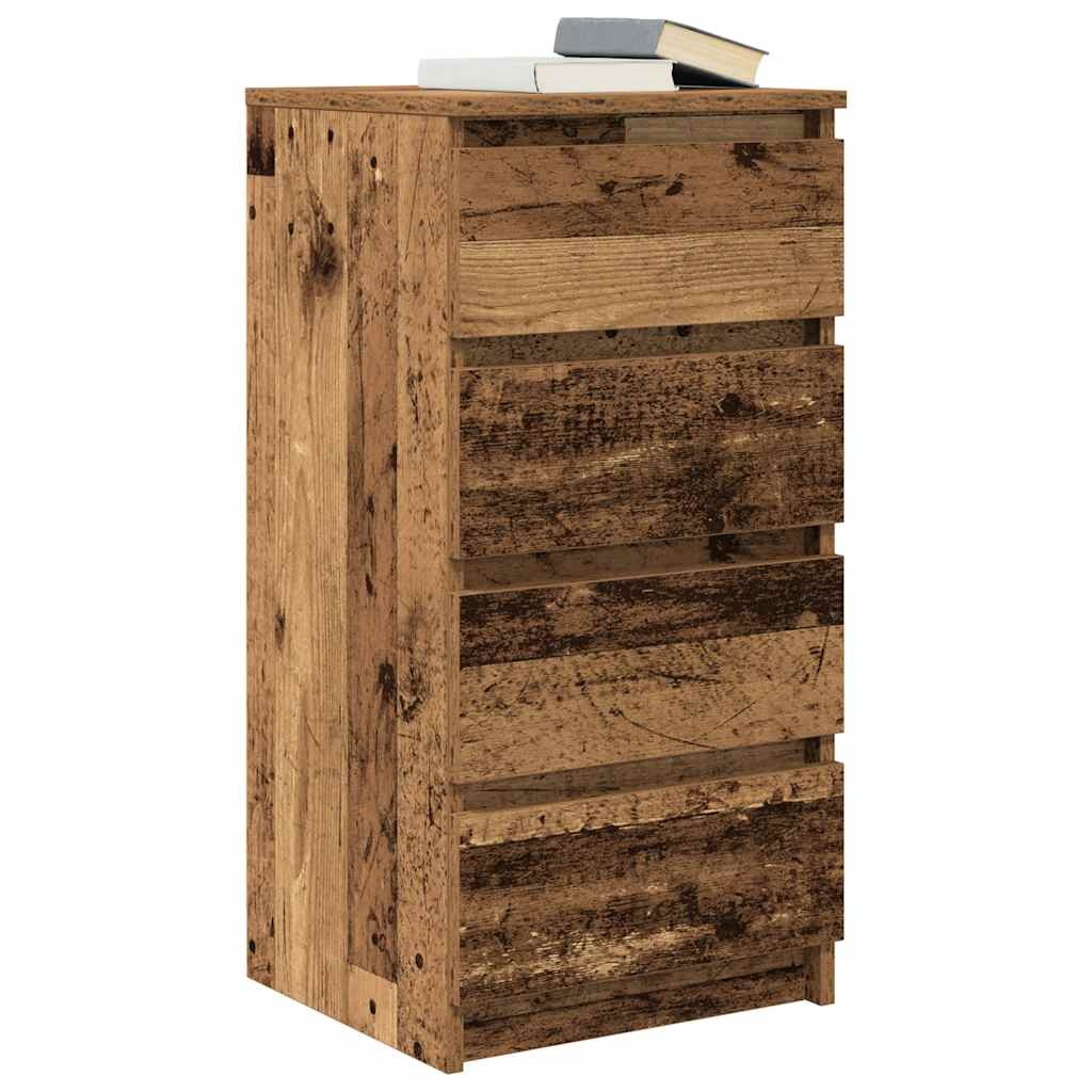 VidaXL Dressoir 37,5x35x76 cm bewerkt hout oud houtkleurig