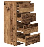 VidaXL Dressoir 37,5x35x76 cm bewerkt hout oud houtkleurig