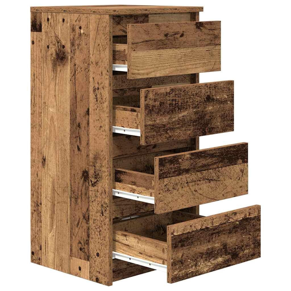 VidaXL Dressoir 37,5x35x76 cm bewerkt hout oud houtkleurig