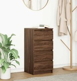 VidaXL Dressoir 37,5x35x76 cm bewerkt hout bruin eikenkleurig