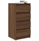 VidaXL Dressoir 37,5x35x76 cm bewerkt hout bruin eikenkleurig