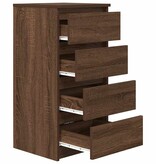 VidaXL Dressoir 37,5x35x76 cm bewerkt hout bruin eikenkleurig