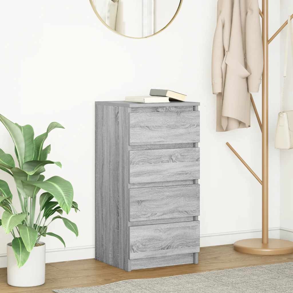VidaXL Dressoir 37,5x35x76 cm bewerkt hout grijs sonoma eikenkleurig