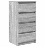 VidaXL Dressoir 37,5x35x76 cm bewerkt hout grijs sonoma eikenkleurig