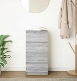 VidaXL Dressoir 37,5x35x76 cm bewerkt hout grijs sonoma eikenkleurig