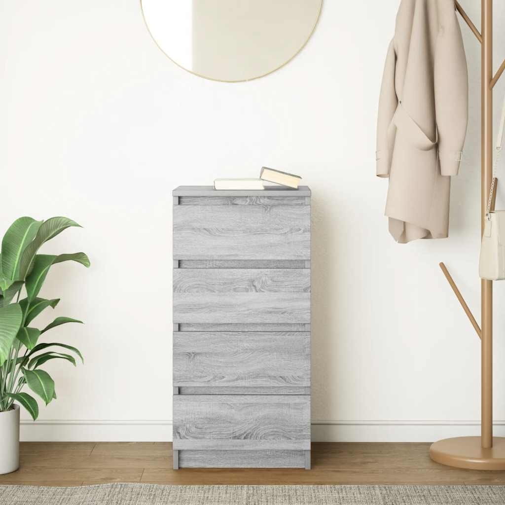 VidaXL Dressoir 37,5x35x76 cm bewerkt hout grijs sonoma eikenkleurig