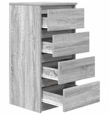 VidaXL Dressoir 37,5x35x76 cm bewerkt hout grijs sonoma eikenkleurig