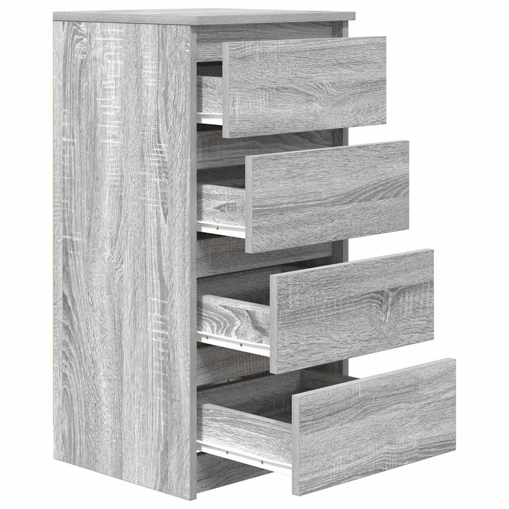 VidaXL Dressoir 37,5x35x76 cm bewerkt hout grijs sonoma eikenkleurig