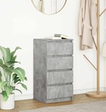 VidaXL Dressoir 37,5x35x76 cm bewerkt hout betongrijs
