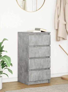 VidaXL Dressoir 37,5x35x76 cm bewerkt hout betongrijs