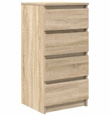 VidaXL Dressoir 37,5x35x76cm bewerkt hout sonoma eikenkleurig