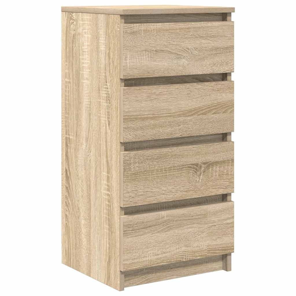 VidaXL Dressoir 37,5x35x76cm bewerkt hout sonoma eikenkleurig