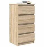 VidaXL Dressoir 37,5x35x76cm bewerkt hout sonoma eikenkleurig