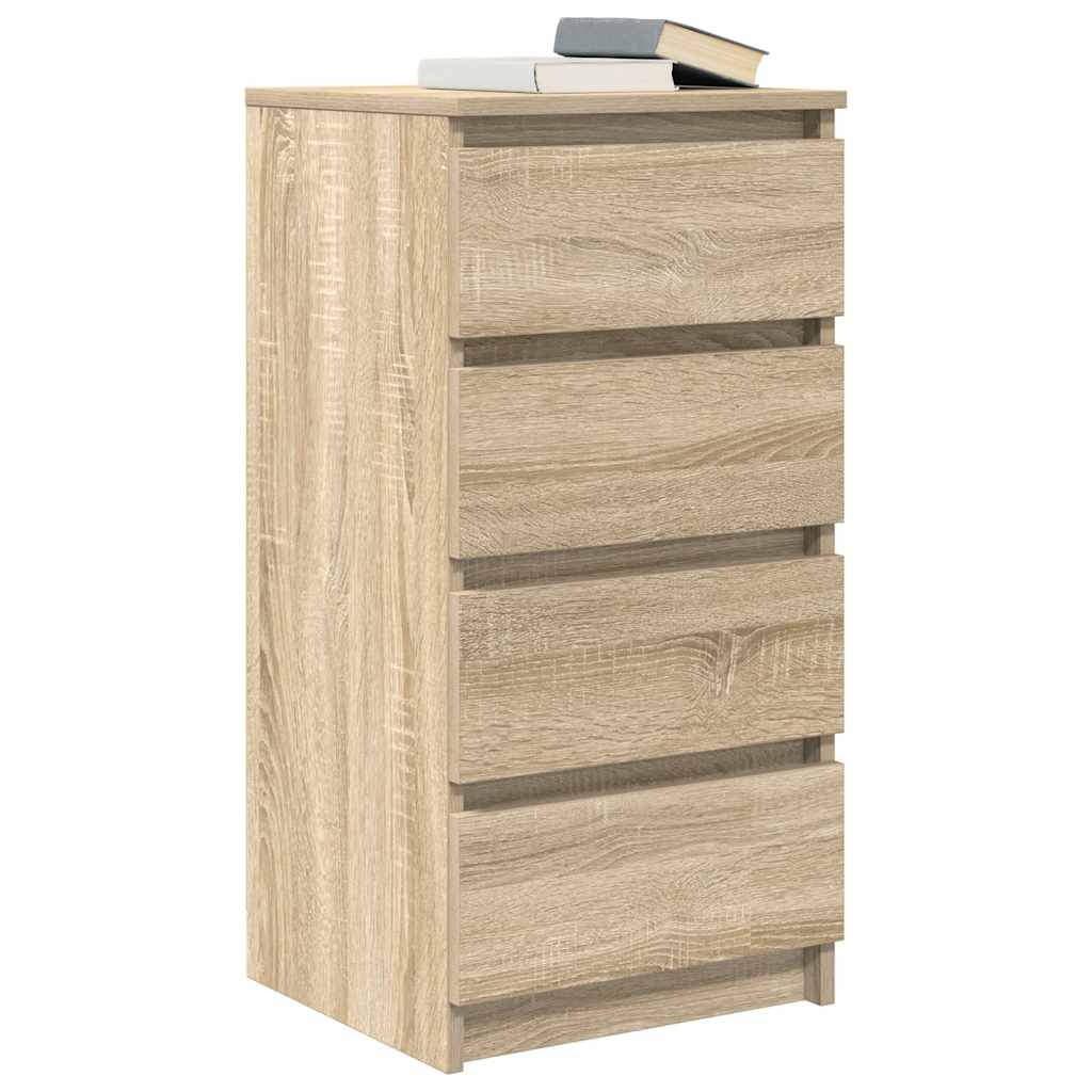 VidaXL Dressoir 37,5x35x76cm bewerkt hout sonoma eikenkleurig