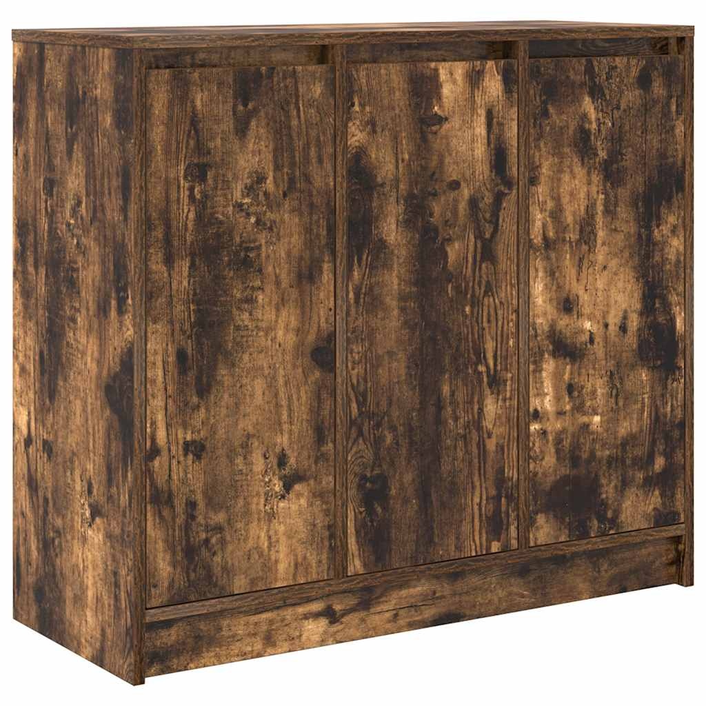 VidaXL Dressoir 85x34x76 cm bewerkt hout gerookt eikenkleurig