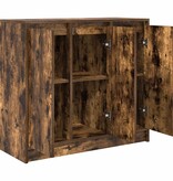 VidaXL Dressoir 85x34x76 cm bewerkt hout gerookt eikenkleurig